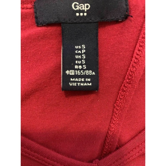 Gap Strawberry Cap Sleeve Scoop Neck Open Flap Back T Shirt Top Sz Small - Picture 3 of 9